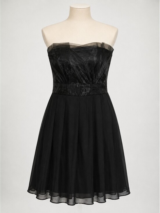 White House Black Market Dresses & Skirts - White House Black Market Size 8 Strapless Black Strapless Chiffon Party Formal